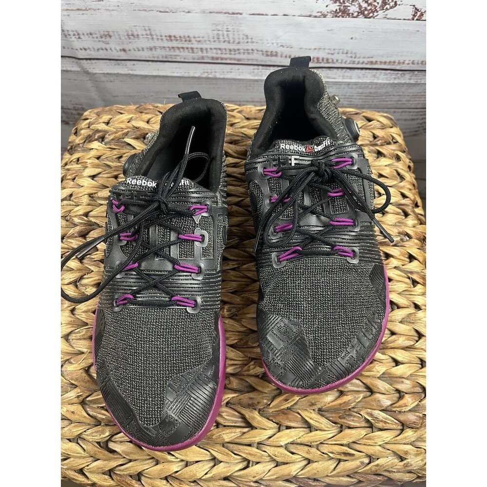Reebok Shoes Womens 8 CrossFit Nano Pump Fusion Athletic Sneakers Black Kevlar